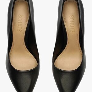 Schutz Black Leather Heels